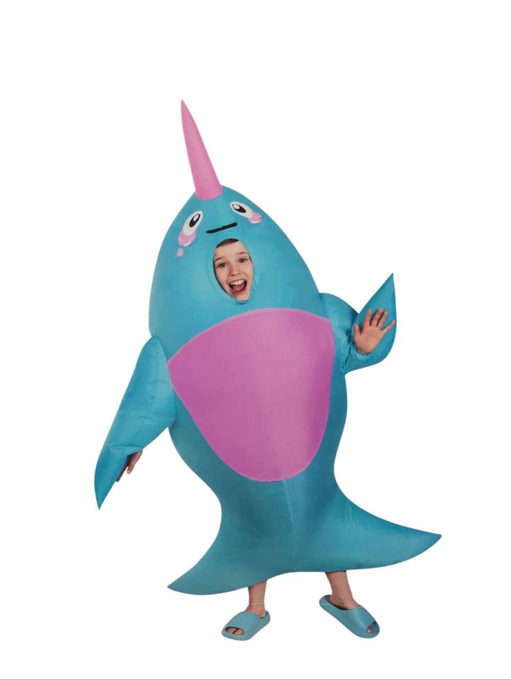MorphCostumes Kids Giant Narwhal Inflatable Costume